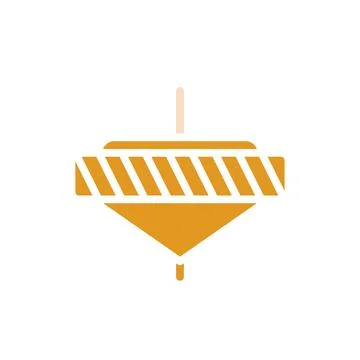 Spinning icon solid orange yellow colour chinese new year symbol perfect. Illustrazione stock