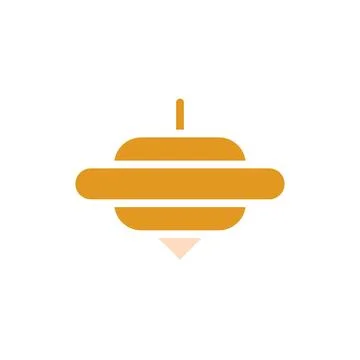 Spinning icon solid orange yellow colour chinese new year symbol perfect. Stock Illustration