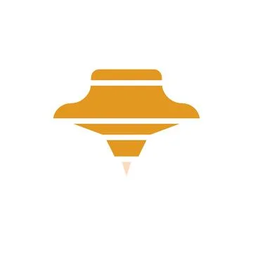 Spinning icon solid orange yellow colour chinese new year symbol perfect. イラスト素材
