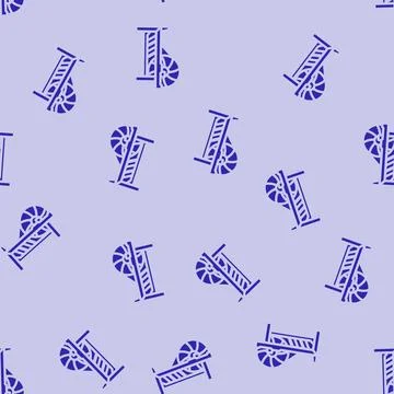 Spinning jenny industry glyph vector seamless pattern Stock Illustration