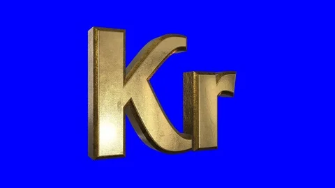 Spinning Krona Sign Screen Stock Footage 88322203