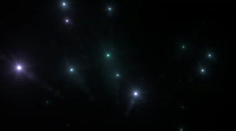 Spinning lens flare lights Stock Footage