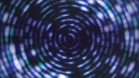 Spinning light circles blue 4K Stock Footage 254099498