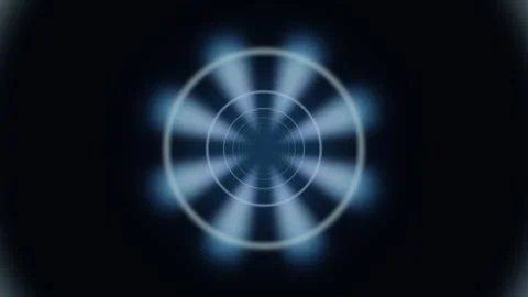 Spinning light pattern with circular motion and glowing Stock Footage 340326879