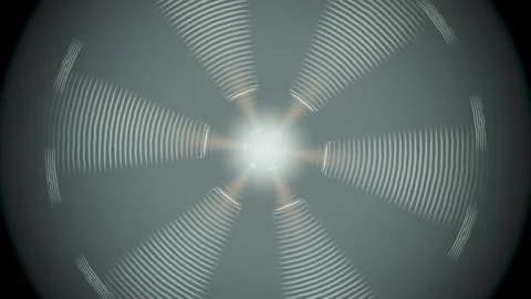 Spinning light pattern creates dynamic visual effect Stock Footage 337388240