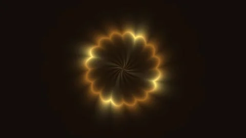Spinning light pattern with golden hues for visual Stock Footage 340749093