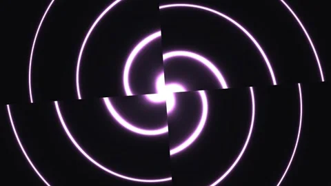 Spinning light pattern with purple lines and dark Stock Footage 339306034