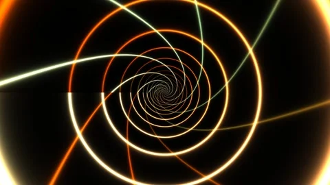Spinning light patterns in a circular motion creating a Stock Footage 339327676
