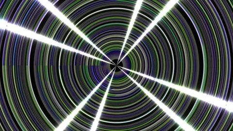 Spinning lines create a pattern in a circular motion Stock Footage 339417514