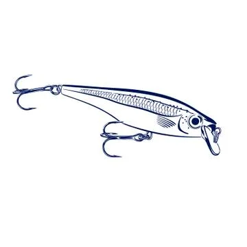 Spinning lure wobblers Stock Illustration