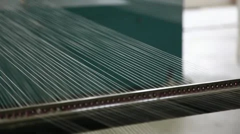 Spinning  machine collect cotton threads Stock Footage 11887458