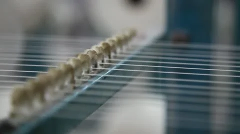 Spinning  machine collect cotton threads Stock Footage 11887575