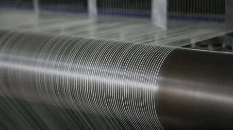 Spinning  machine collect cotton threads Stock Footage 11887851