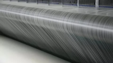 Spinning  machine collect cotton threads Stock Footage 11887852