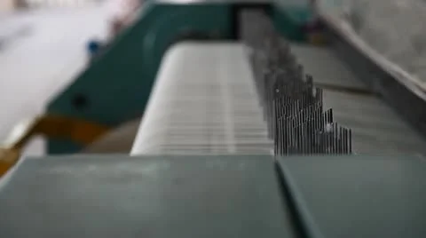 Spinning  machine collect cotton threads Stock Footage 11887896