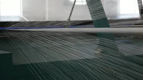 Spinning  machine collect cotton threads Stock Footage 11888005