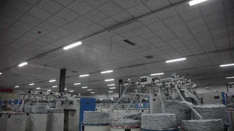 Spinning  machine collect cotton threads Stock Footage 32401932