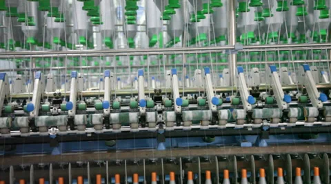 Spinning  machine collect cotton threads Stock Footage 32402738