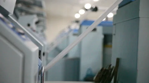 Spinning  machine collect cotton threads Stock Footage 32409649