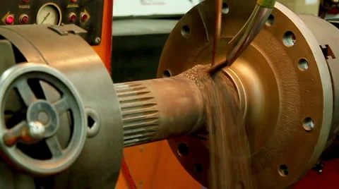 Spinning Machine with Metal Grains Stock Footage 1095974