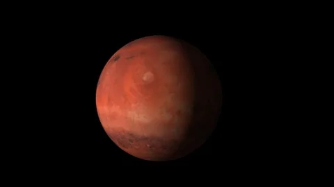 Spinning mars planet in outer space motion Stock Footage 321752148