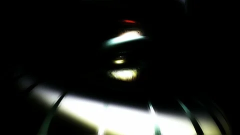 Spinning mechanical lights Stock Footage 97101938