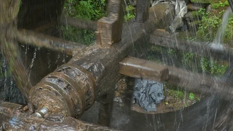 Spinning Mill Wheel Stock Footage 110840671