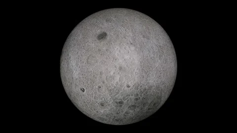 Spinning Moon. Both sides of Moon. Beautiful space 4k video footage. Stock Footage 170396315