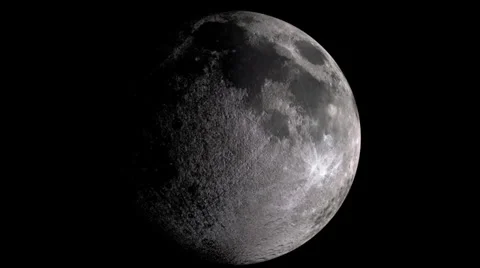 Spinning Moon Zoom 스톡 동영상 37651562