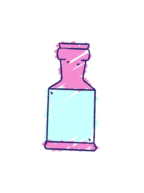 Spinning motion animation of Bottle Chalk Drawing Vidéo 324122823