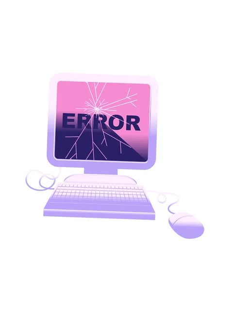 Spinning motion animation of broken computer illustration icon Stock Footage 324062612