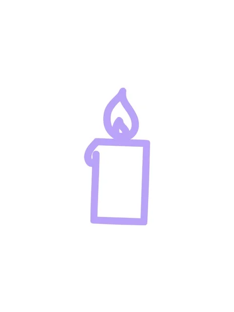Spinning motion animation of burning candle symbol icon Stock Footage 324440392