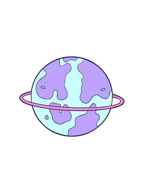 Spinning motion animation of cartoon alien planet Stock Footage 324281258