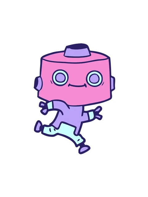 Spinning motion animation of cartoon android image Stock Footage 324256840