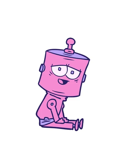 Spinning motion animation of a cartoon android character Stock Footage 324329151