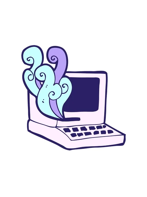 Spinning motion animation of cartoon of a computer Stock Footage 323600781