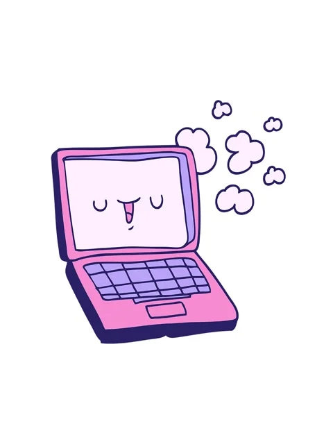 Spinning motion animation of a cartoon computer Stock Footage 324480494