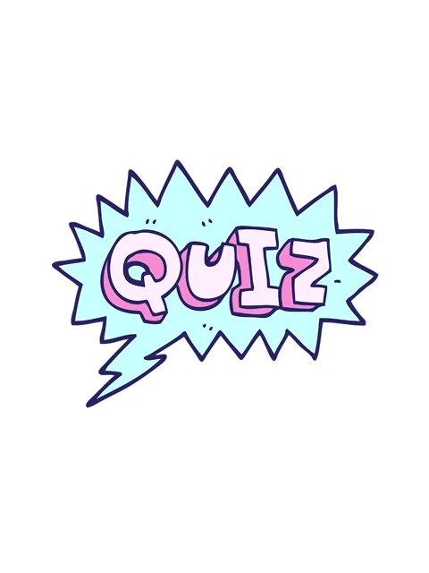 Spinning motion animation of cartoon doodle font quiz Stock Footage 324238570