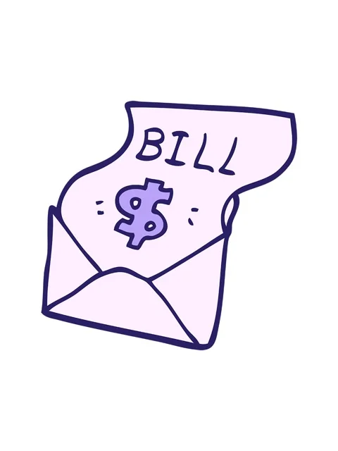 Spinning motion animation of cartoon doodle debt bill Stock Footage 324269798