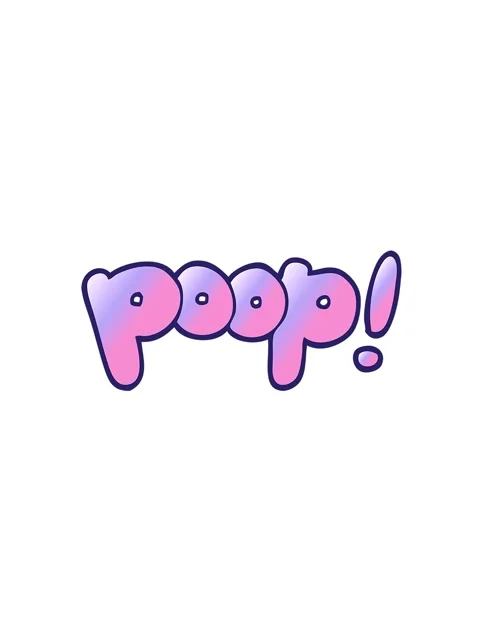 Spinning motion animation of cartoon doodle font poop Stock Footage 324312801