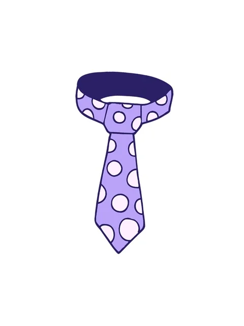 Spinning motion animation of cartoon doodle patterned tie Stock Footage 324397278