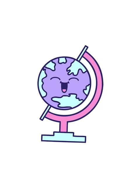 Spinning motion animation of cartoon of a globe of the world 動画素材 324110490