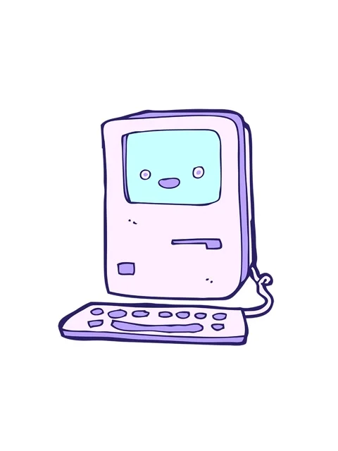 Spinning motion animation of cartoon of old computer Stock Footage 324073151