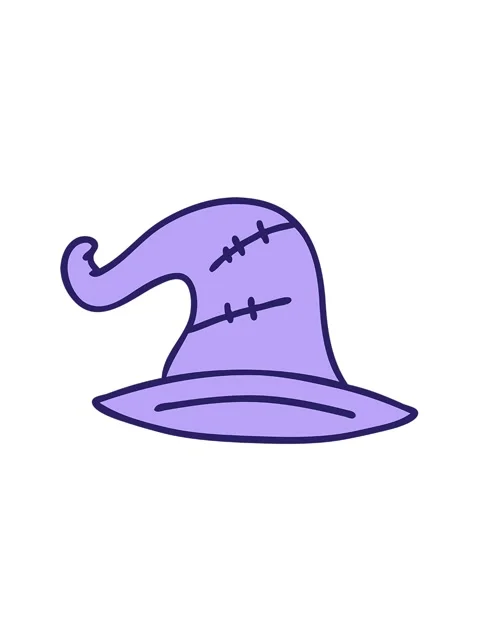 Spinning motion animation of cartoon of an old wizard hat Stock Footage 324154058