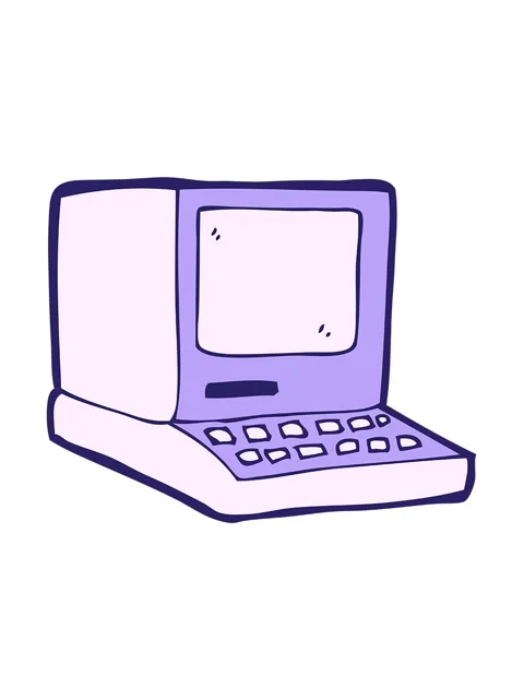 Spinning motion animation of cartoon old computer Stock Footage 324396940