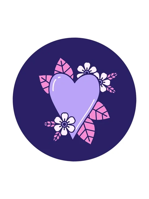 Spinning motion animation of circle heart tattoo design Video stock 324136363