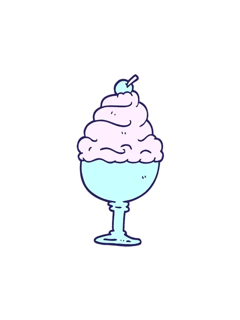 Spinning motion animation of comic book style cartoon ice cream Stock Footage 324071389