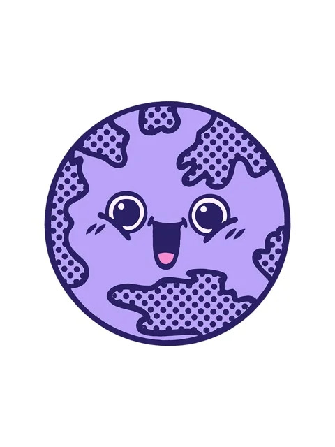 Spinning motion animation of comic book style cartoon of a planet earth Video stock 324233435