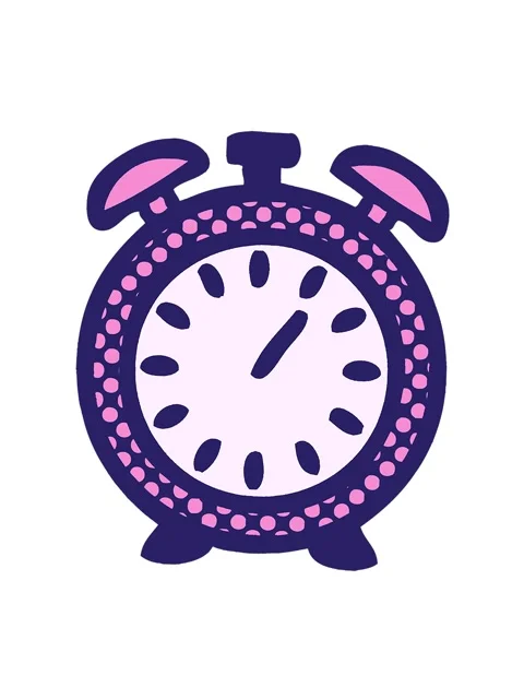 Spinning motion animation of comic book style cartoon of a alarm clock Stock Footage 324258621