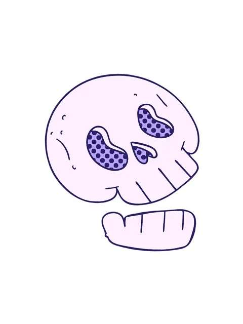 Spinning motion animation of comic book style quirky skull 스톡 동영상 324328286